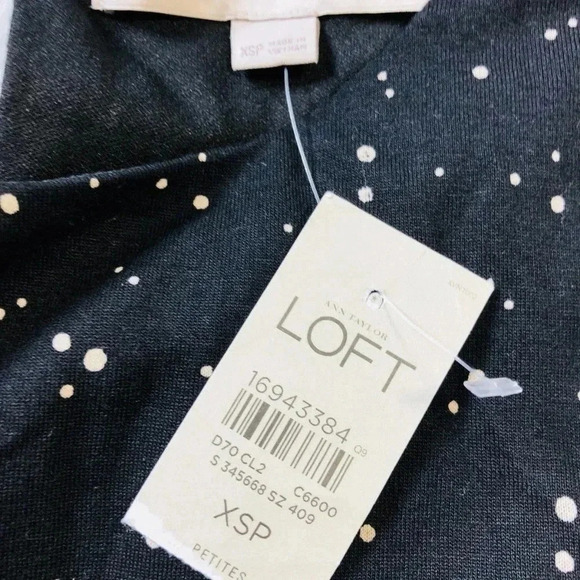 LOFT Petite Cosmic Dot Sleeveless Tulip Dress - Picture 4 of 6